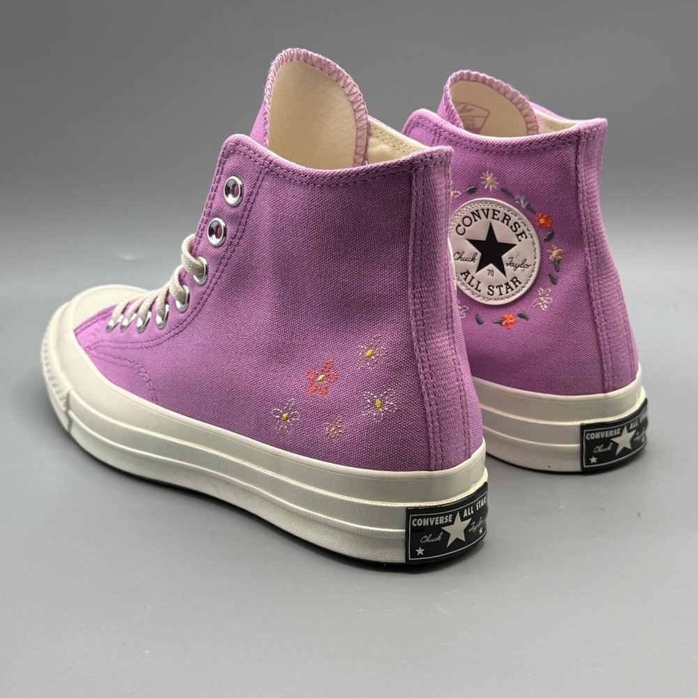 Converse Chuck 70 Women's 9.5 Hi Top Sneakers Pink Little Flowers A11561F - Picture 10 of 14